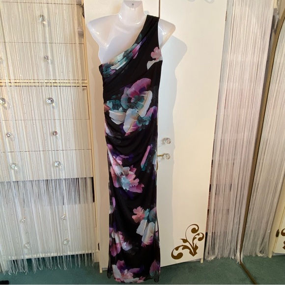 LeChateau One Shoulder Floral Maxi Dress Size XS - Picture 5 of 16